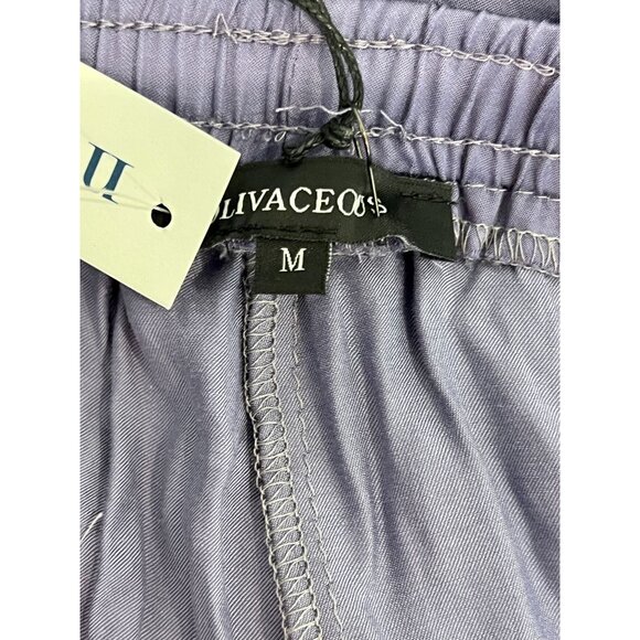Olivaceous Purple Satin Cargo Jogger Pants with Pockets NWT - Size M - Picture 5 of 10